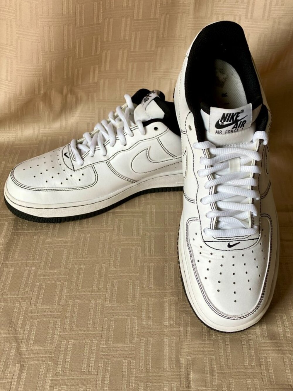 Nike Air Force 1 ’07 Low Contrast Stitch White Black CV1724-104 Men’s Size 8